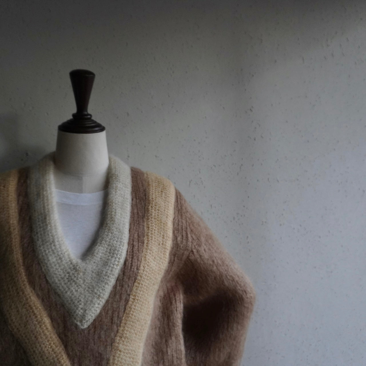 70s V Neck Mohair Knit
