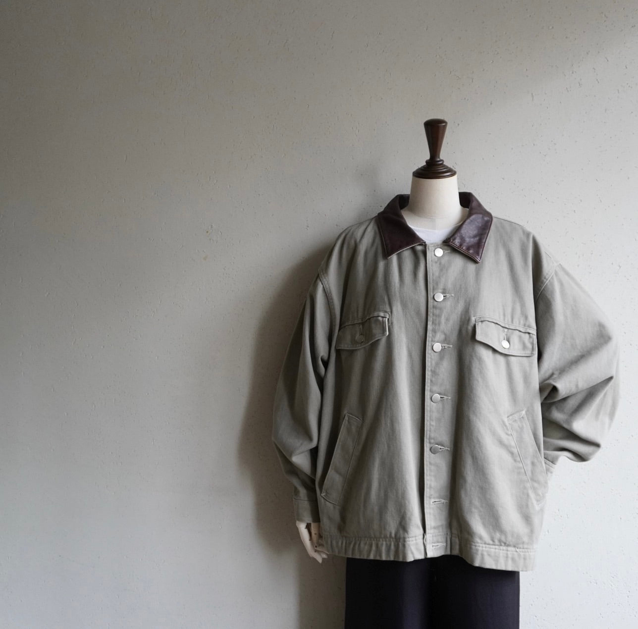 90s Leather Collar Jacket