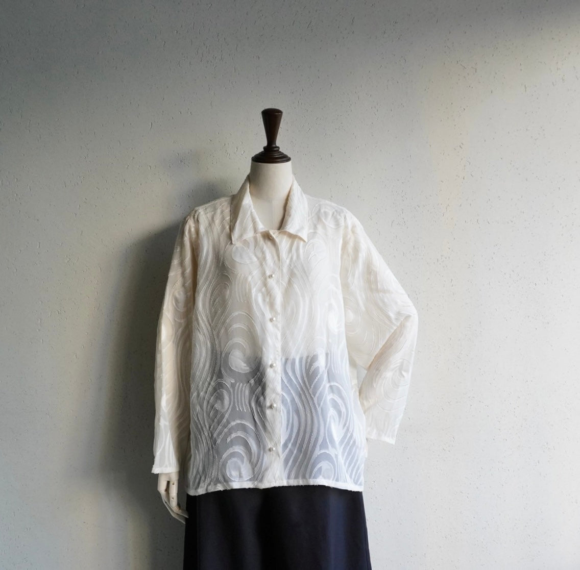90s Design Sheer Shirt