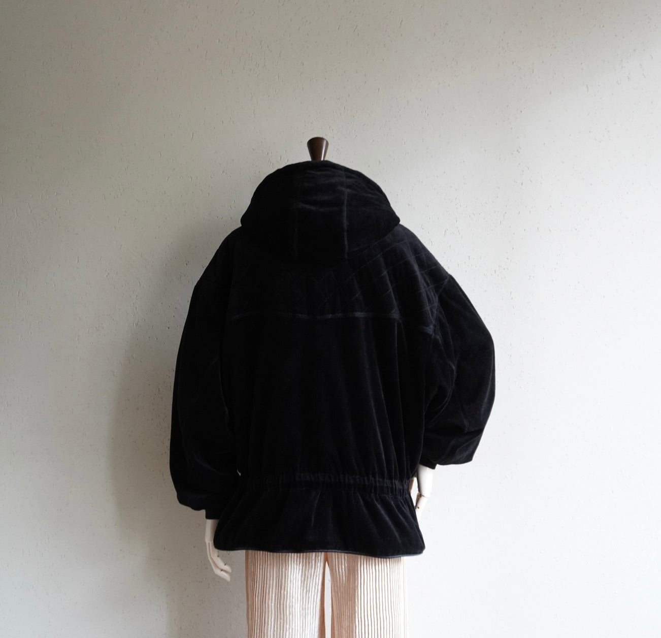 90s Black Velor Jacket