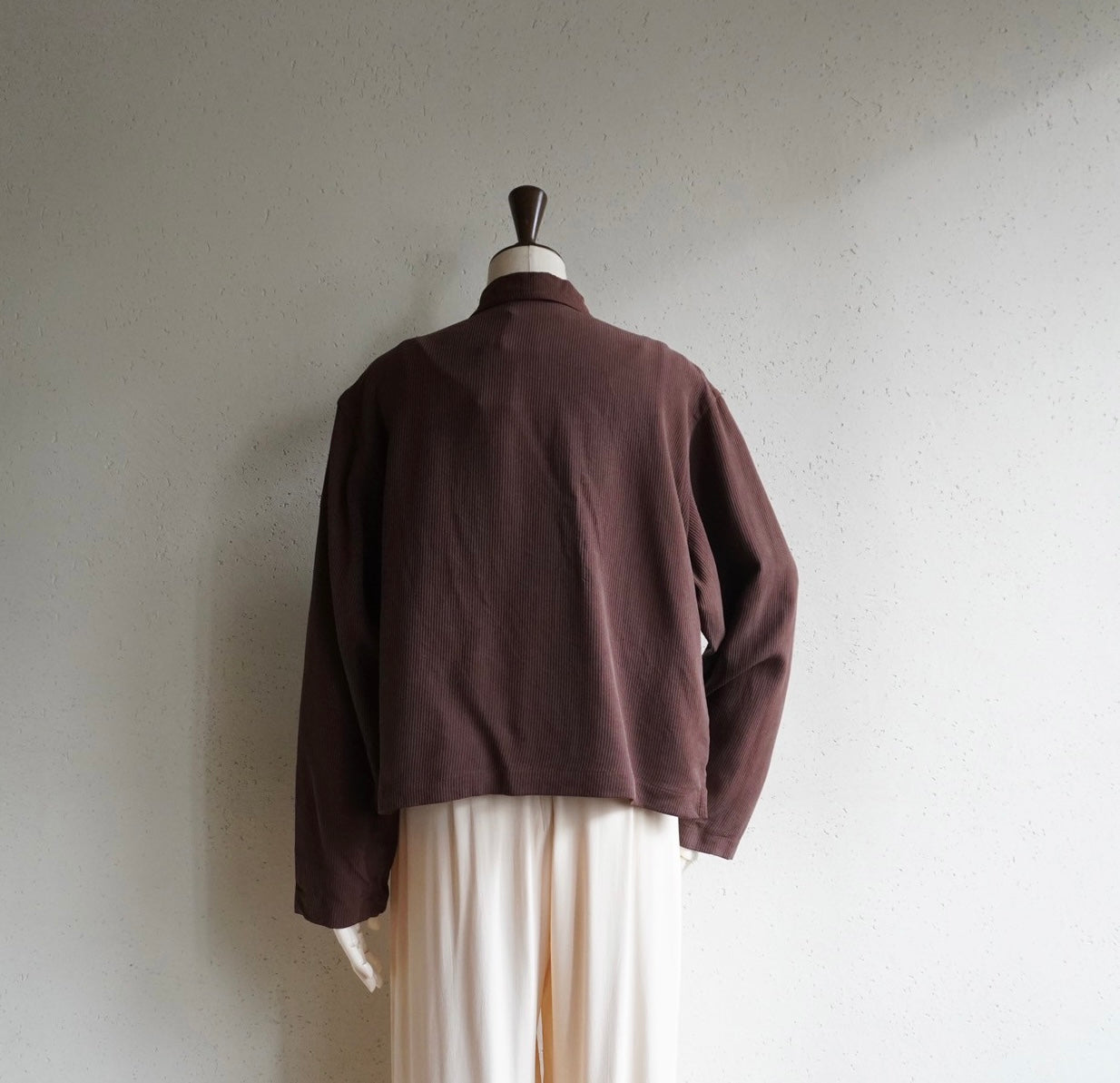90s Silk Brown Shirt