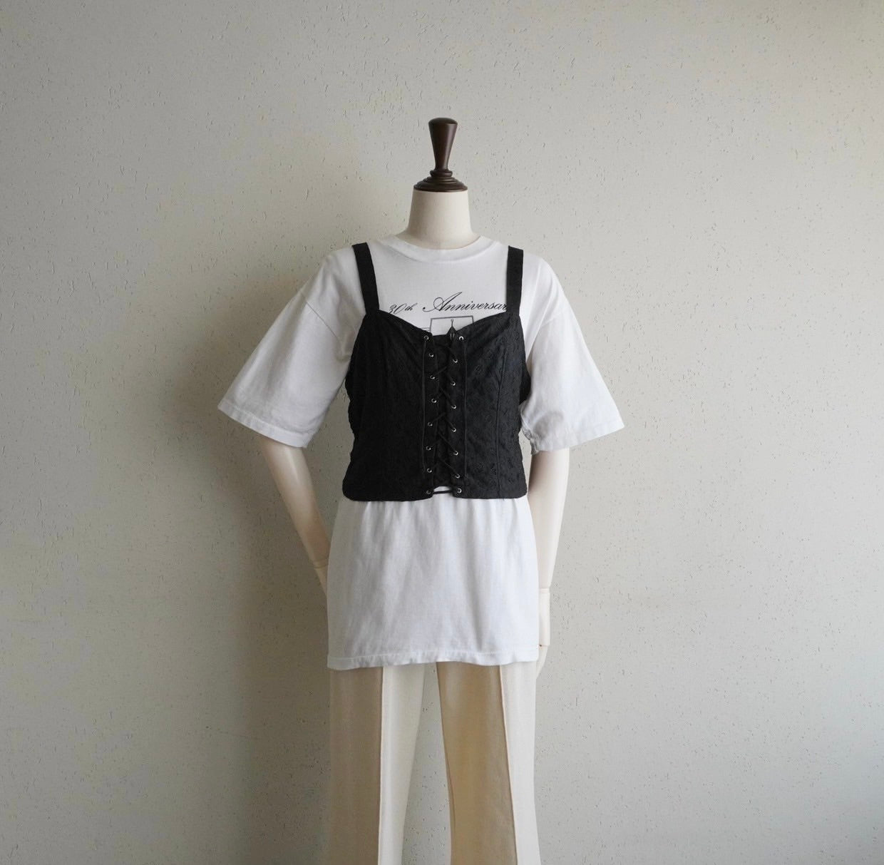 90s EURO Lace Up Top