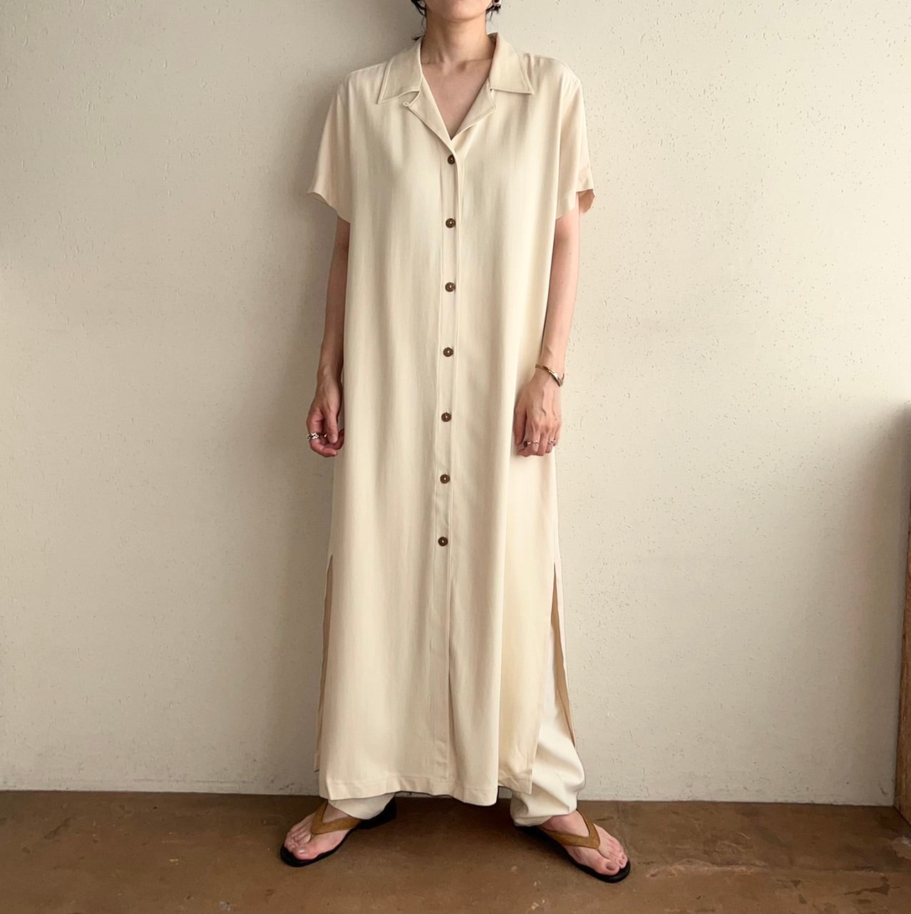 90s Silk Shirt Dress