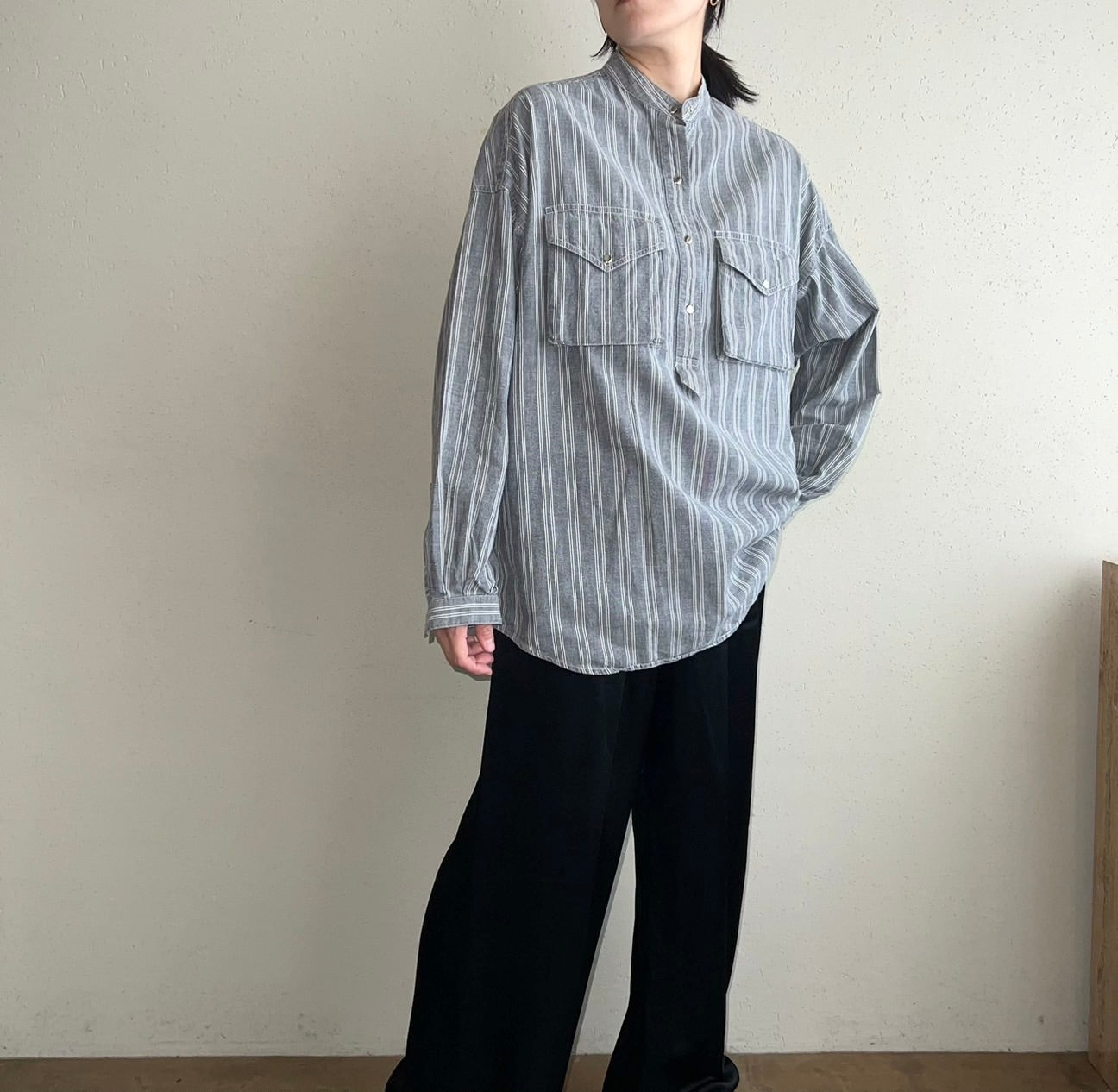90s Striped Pullover Shirt