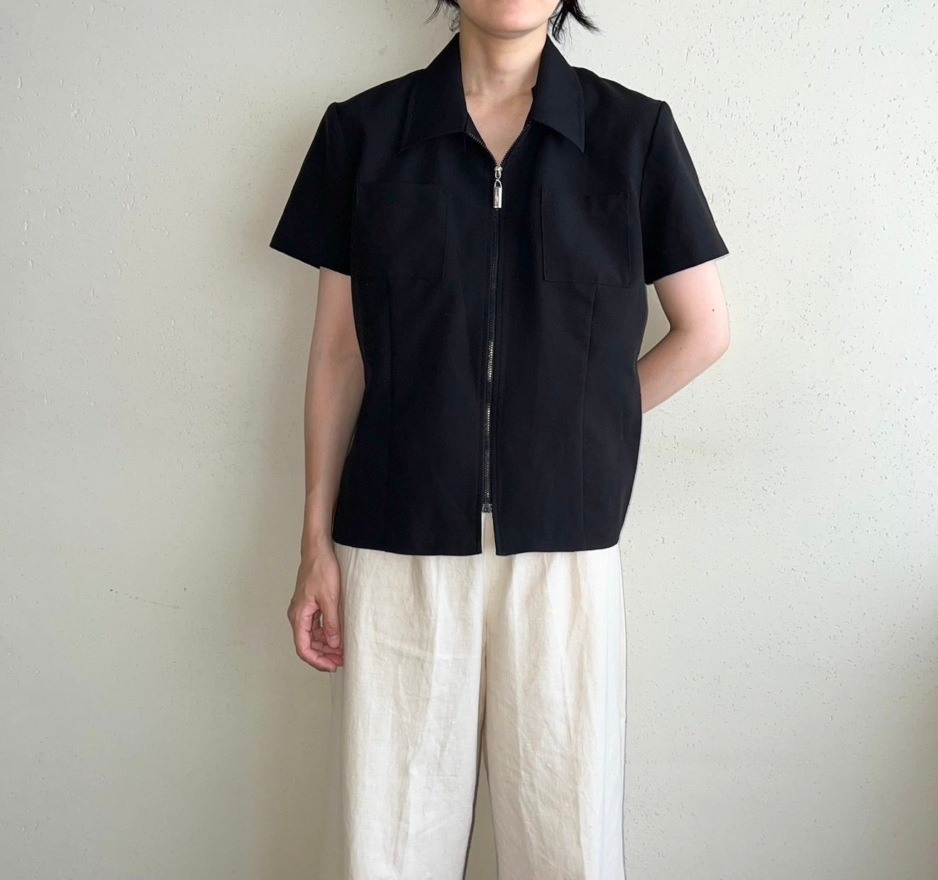 90s Zipped Shirt Jacket
