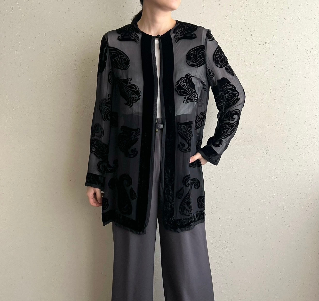 90s Sheer Design Robe