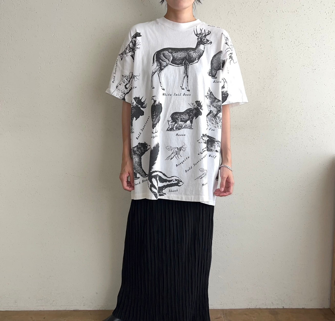 90s Animal Printed T-shirt Made in USA