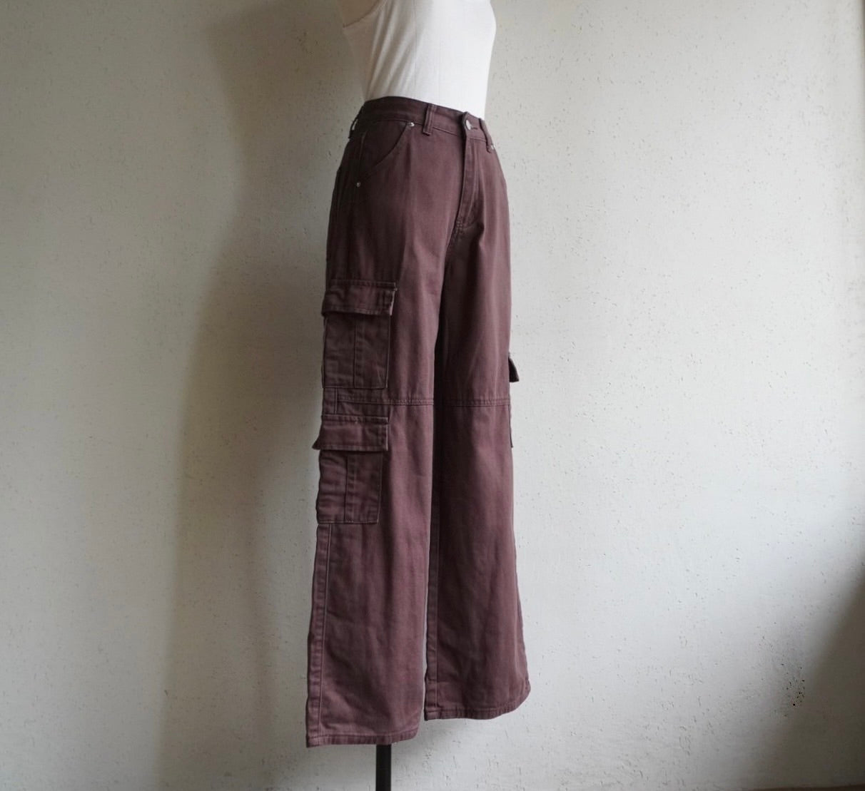 Brown Work Wide Pants