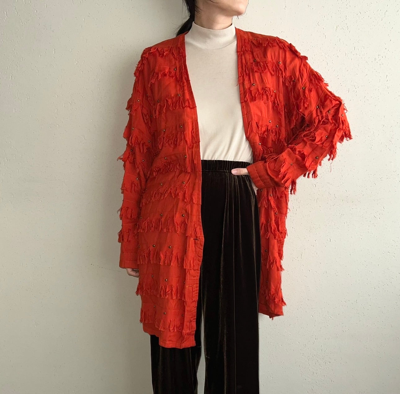 80s Rayon Fringe Jacket