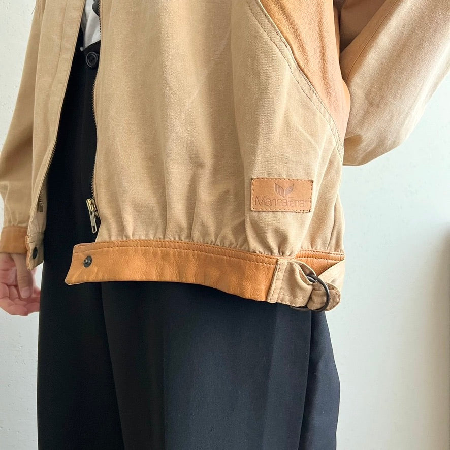 80s "Marina Ferrari" Leather Light Jacket Made in Italy