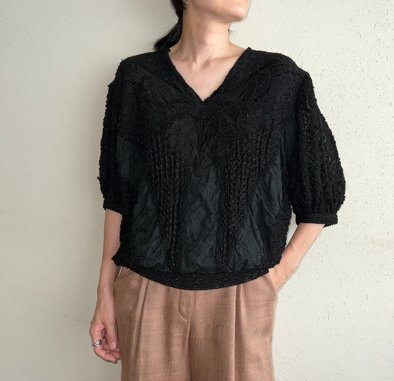 80s Design Knit Top