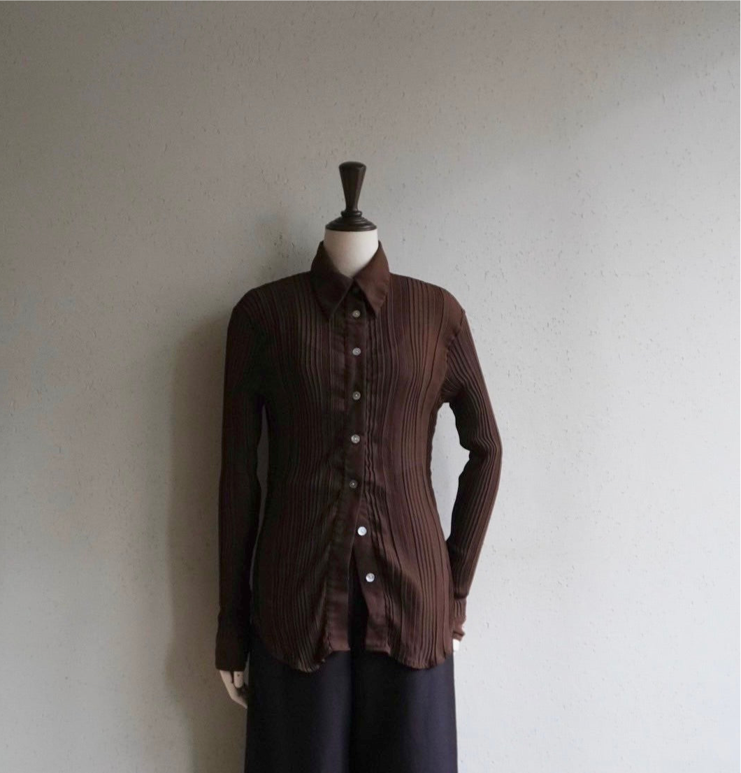 90s Pleated Design Shirt