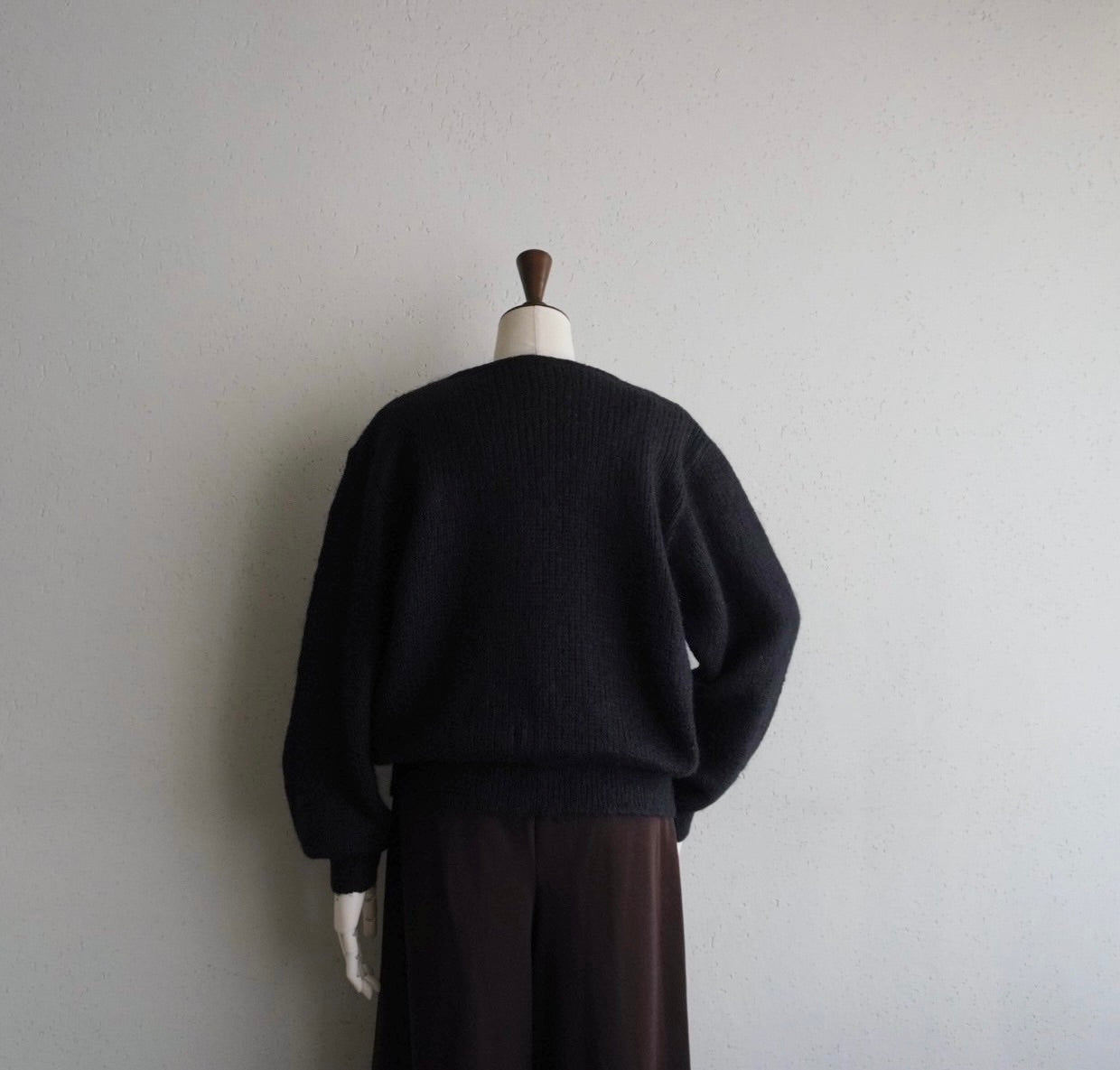 80s EURO Ribbon Design Mohair Knit