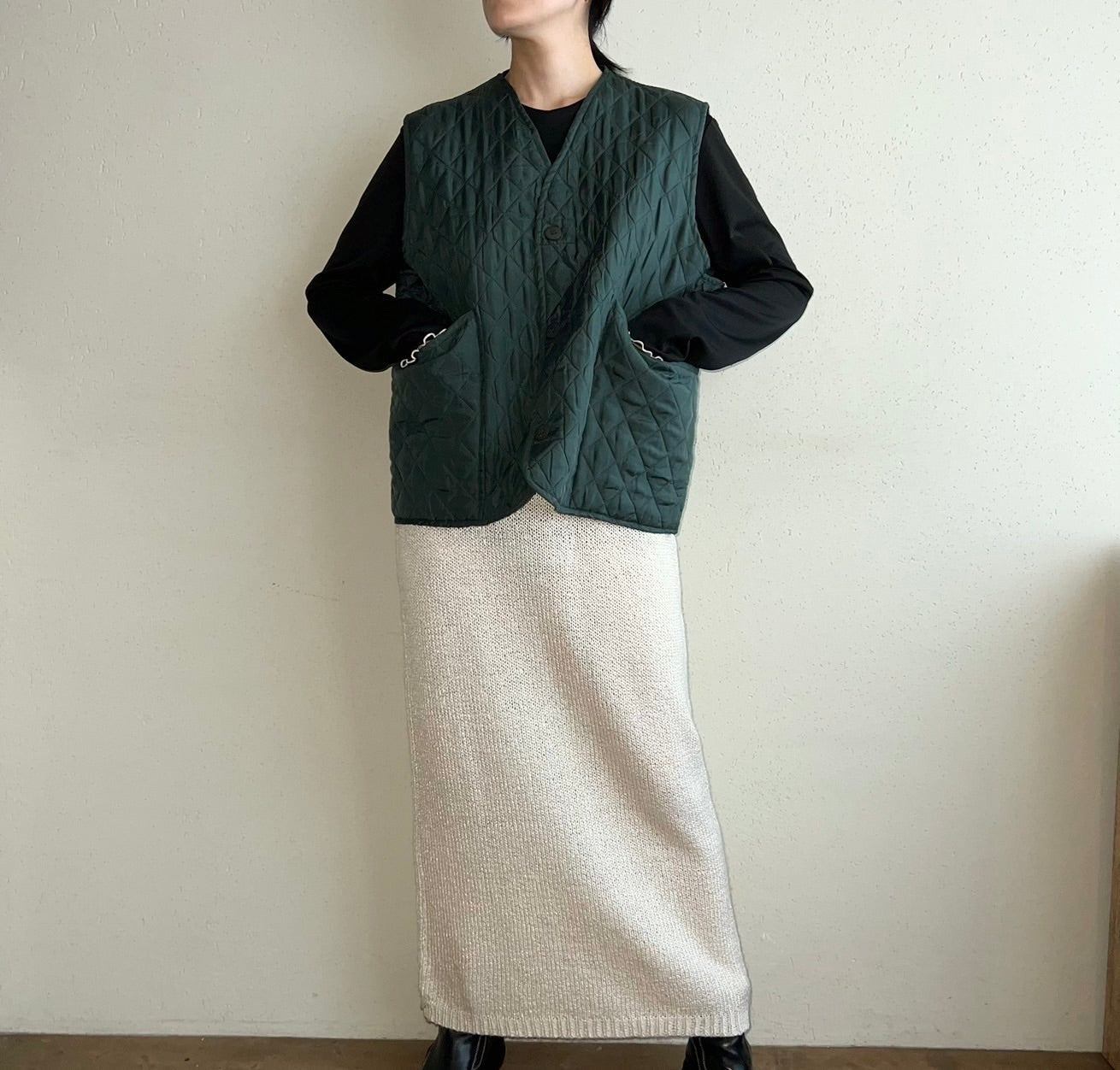 90s Silk Quilted Vest