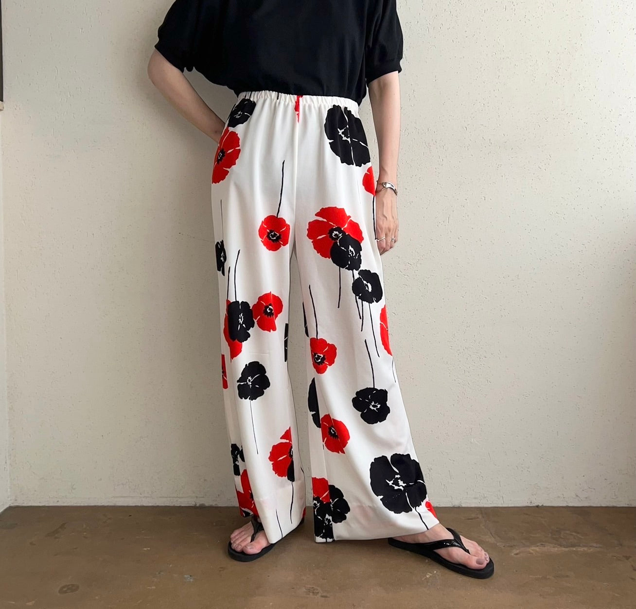 70s Floral Print Pants