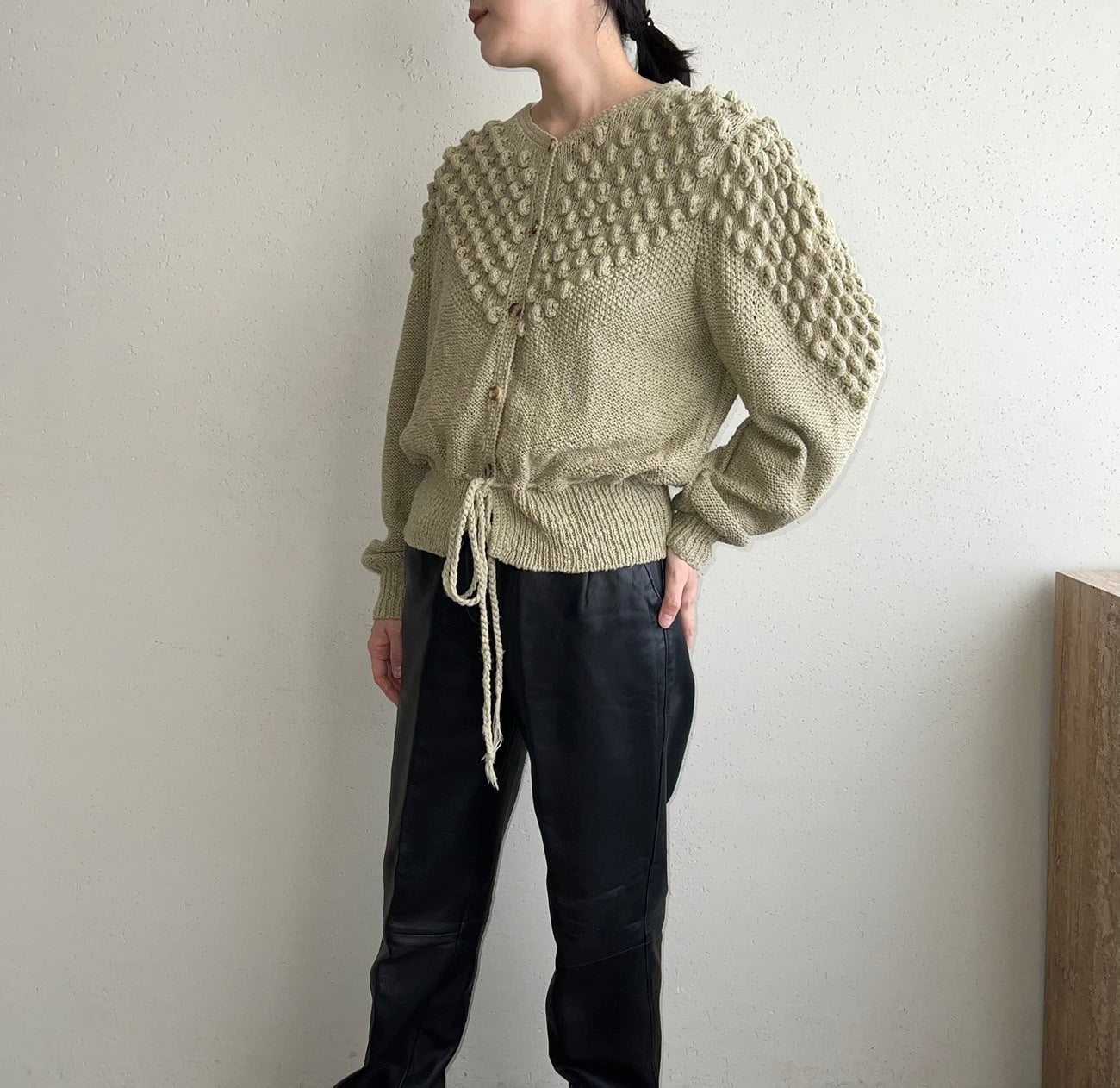 90s EURO Linen Knit Cardigan