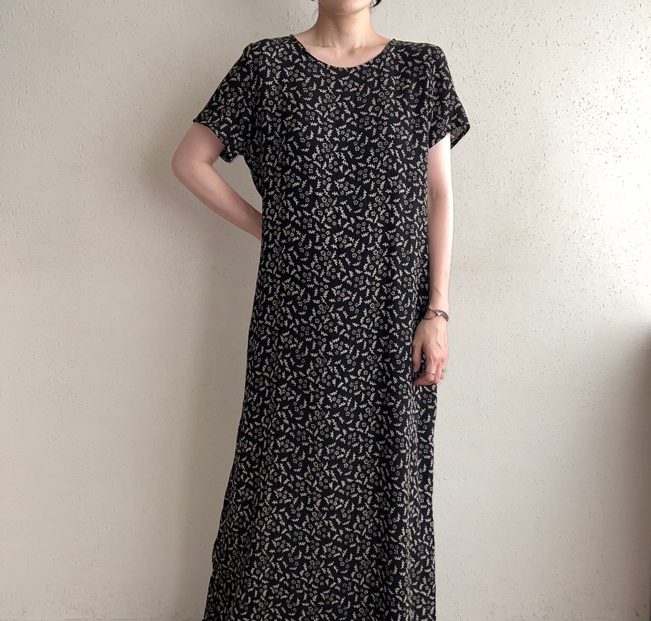 90s Silk Printed Dress