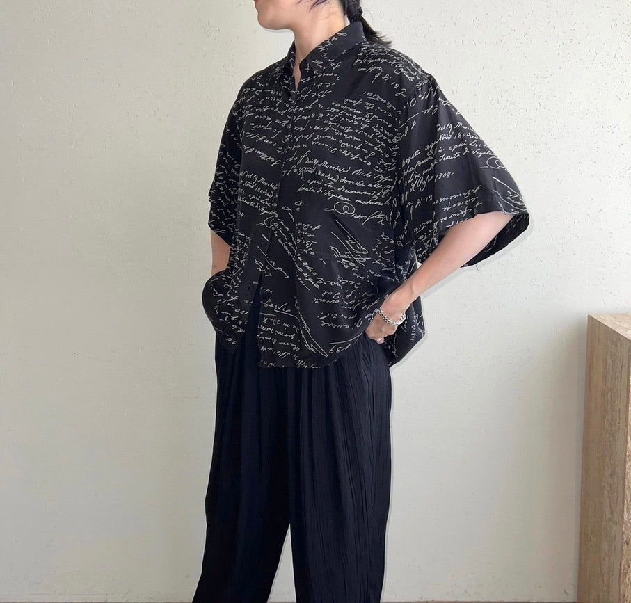 90s Printed Rayon Shirt