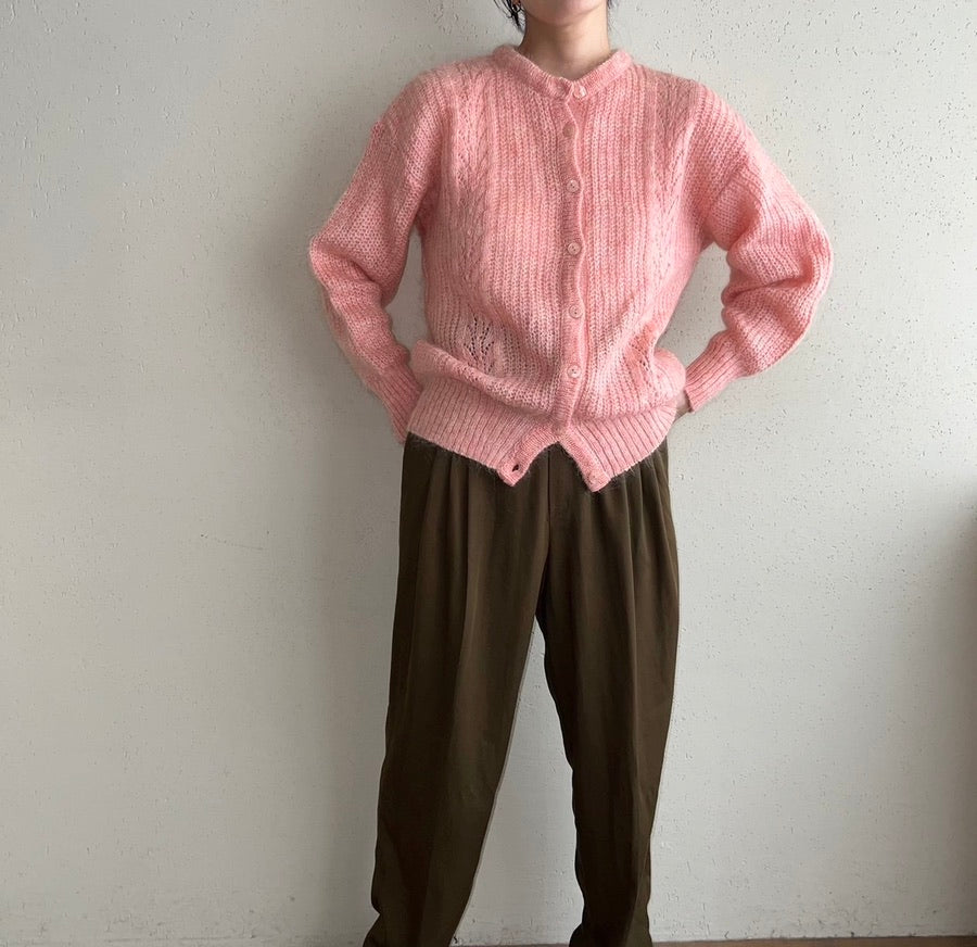 90s Mohair Knit Cardigan Made in Britain