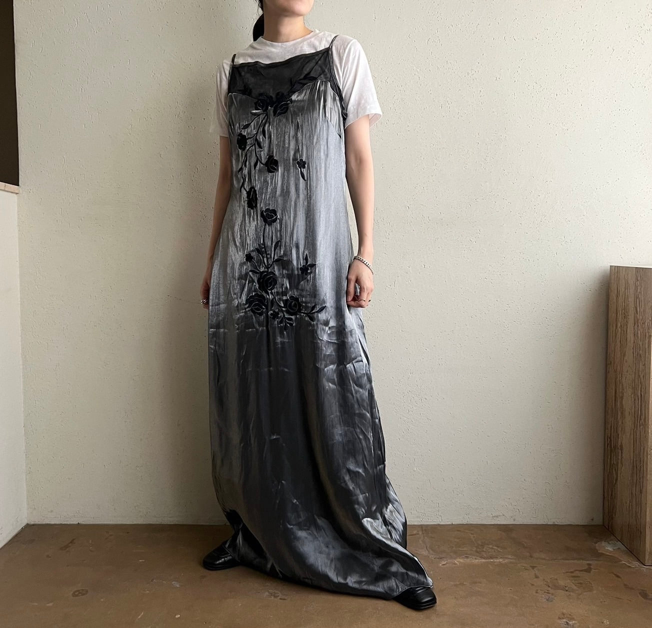 90s Shiny Maxi Dress Made in Canada