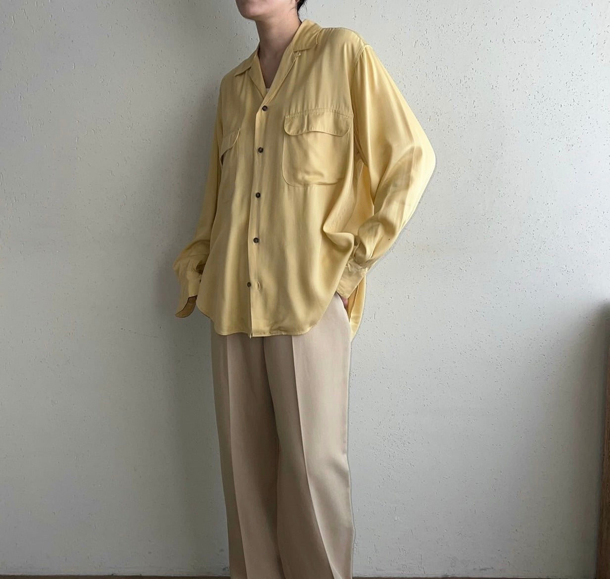 90s " Ralph Lauren" × "BERGDORF GOODMAN"Rayon Shirt