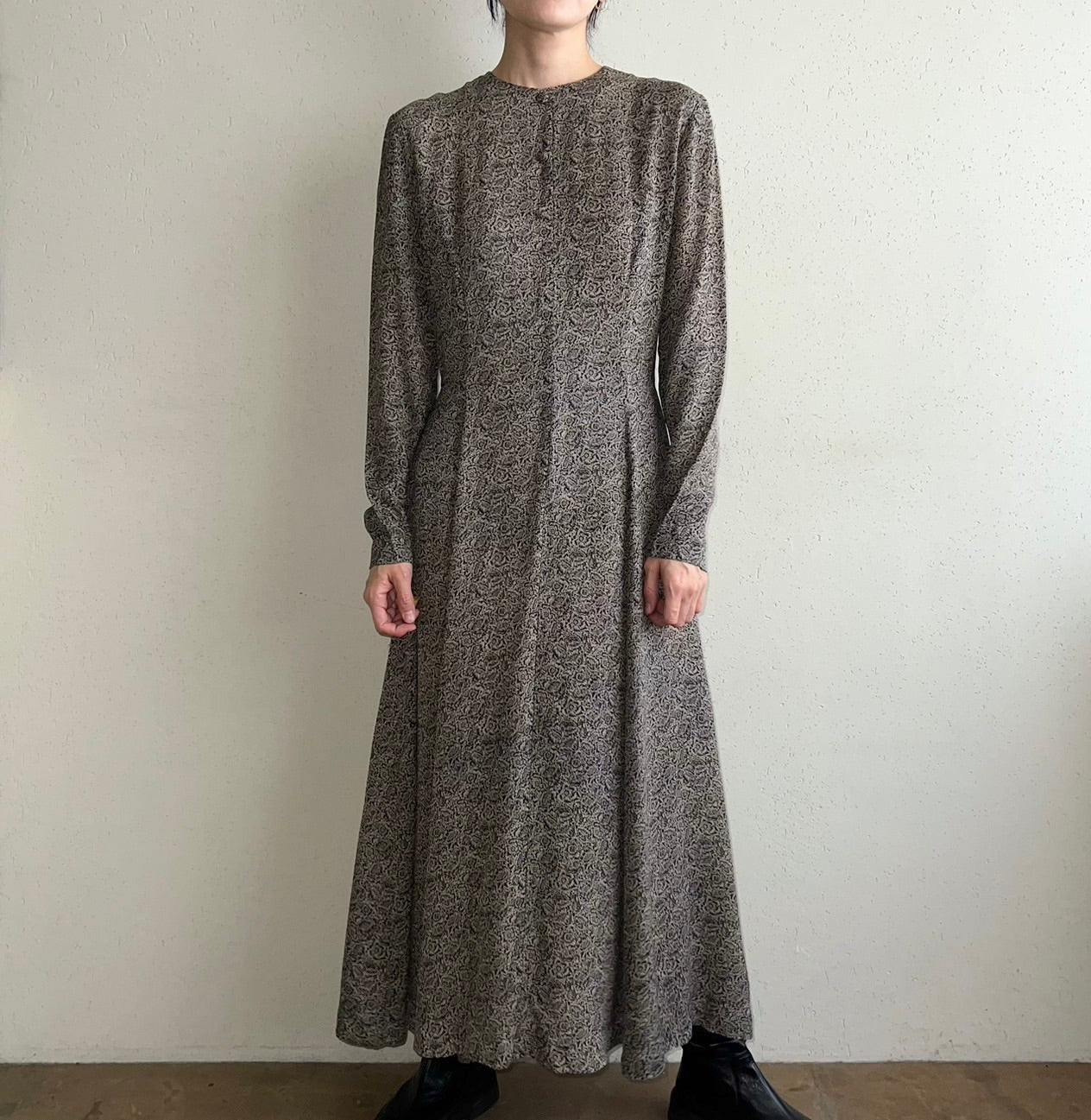 90s Silk Printed Dress