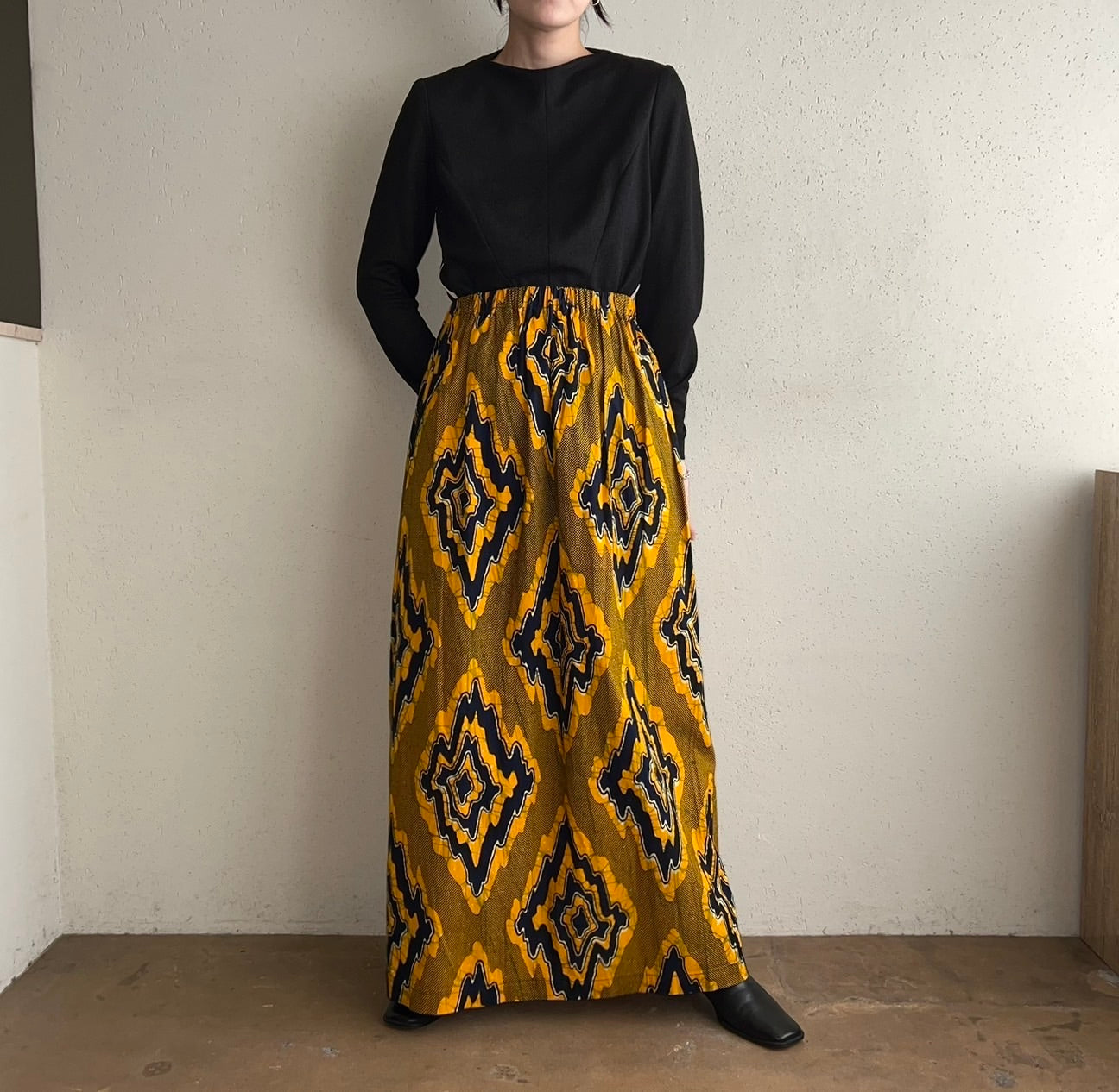 70s Printed Maxi Skirt
