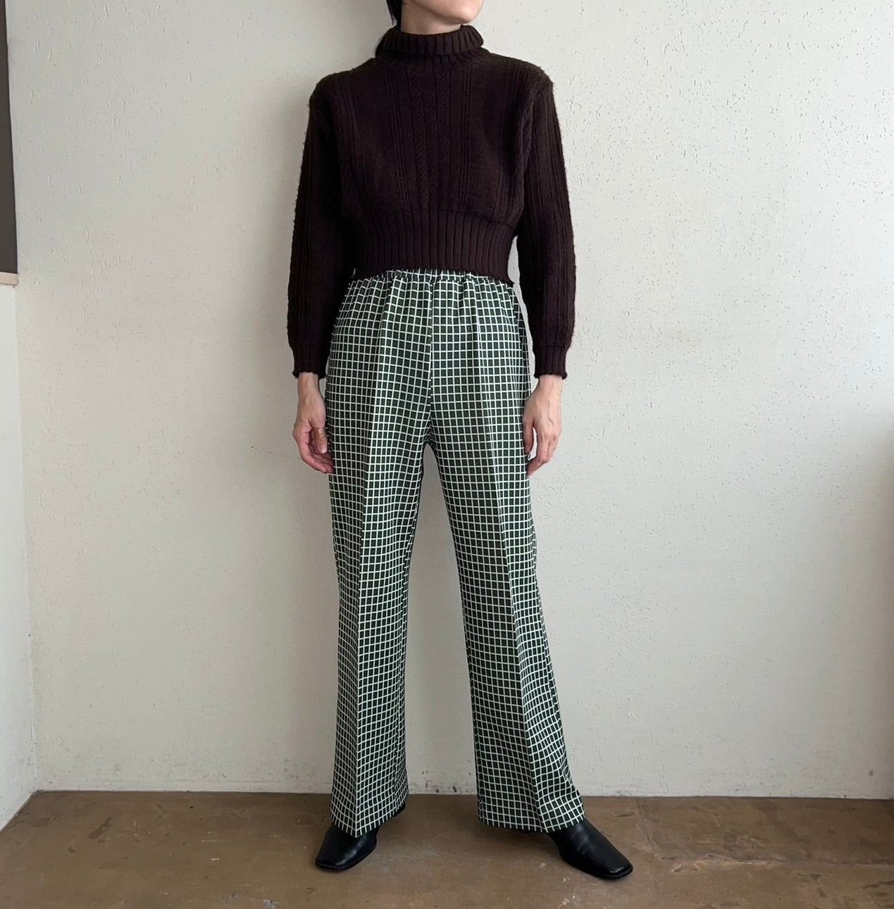 70s Green Pattern pants