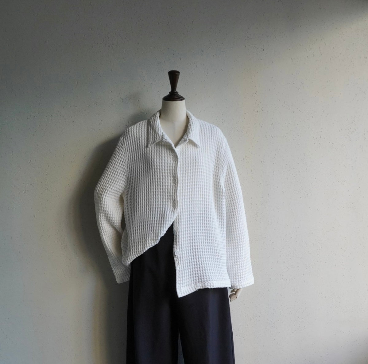 90s White Waffle Shirt