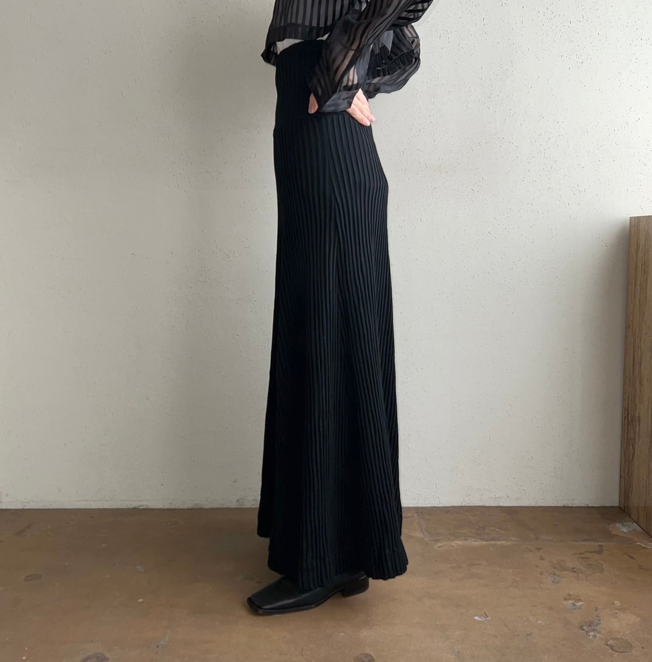 70s80s Ribbed Skirt