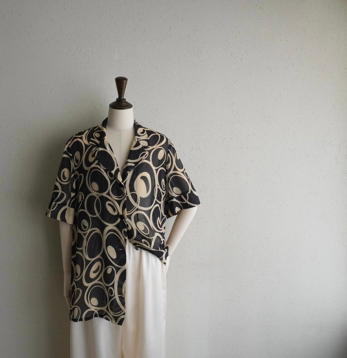 90s Printed Sheer Shirt Made in Italy