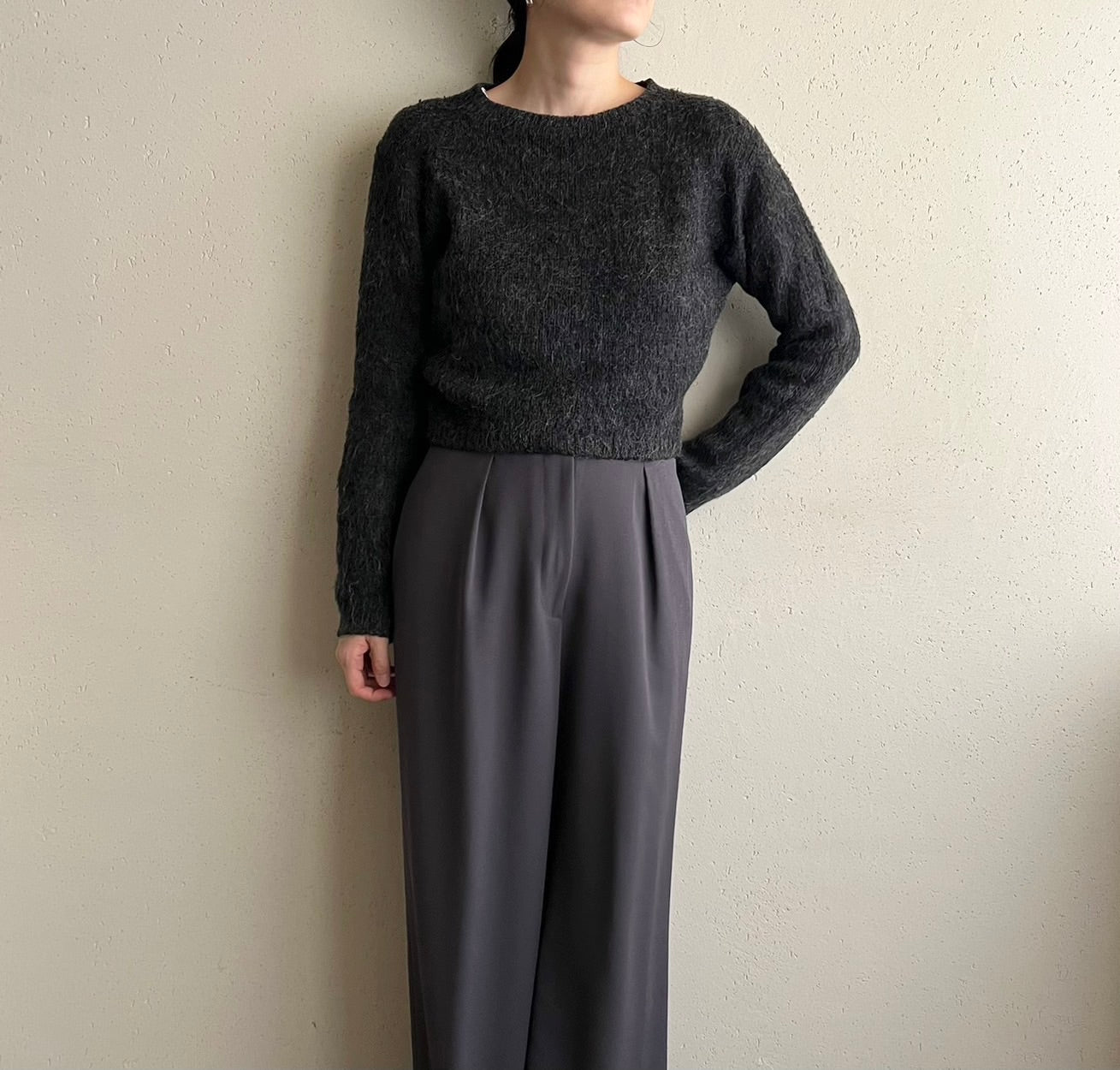 90s Cropped Light Knit Made in USA