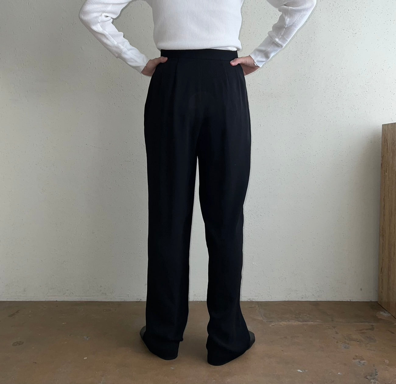 90s " emanuel ungaro " Black Pants