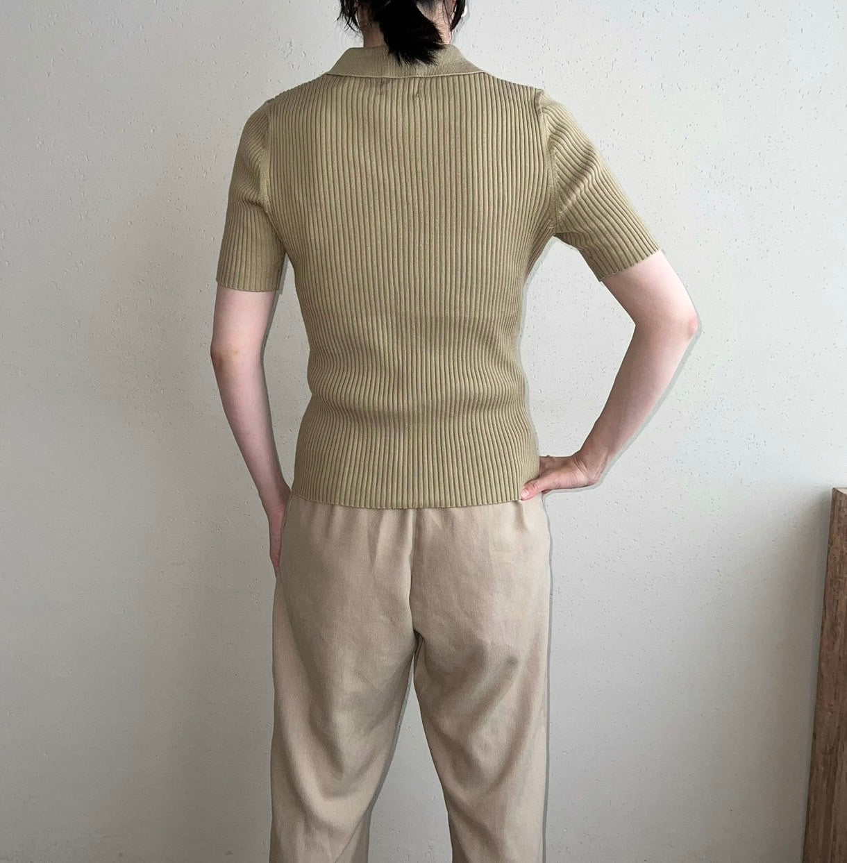 90s Ribbed Lace Up Top