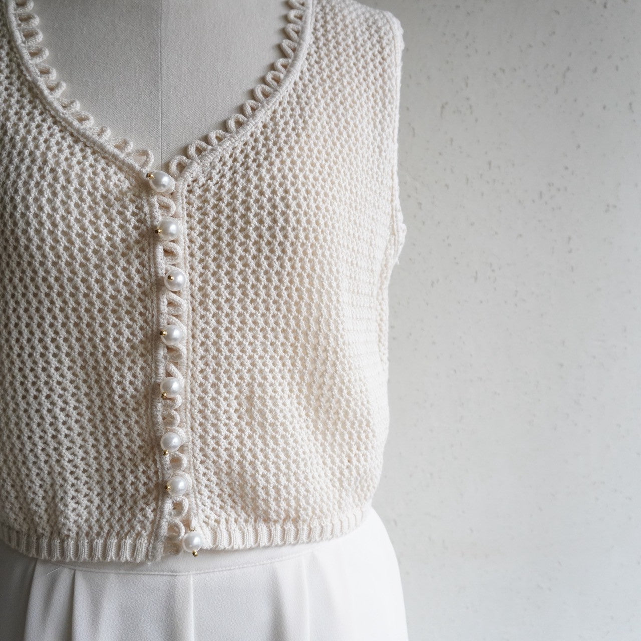 90s Ivory Top Made in Italy