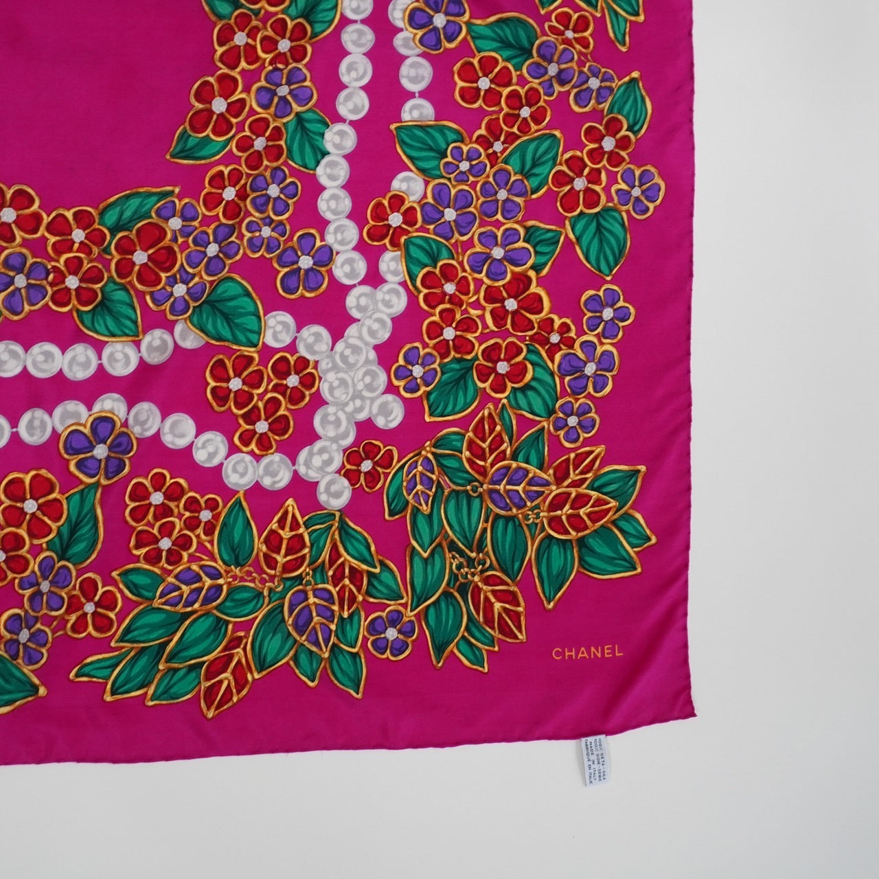 ”CHANEL” Silk Scarf Made in Italy