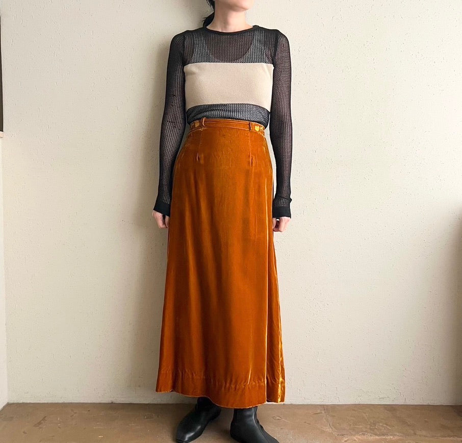 70s Velour Skirt