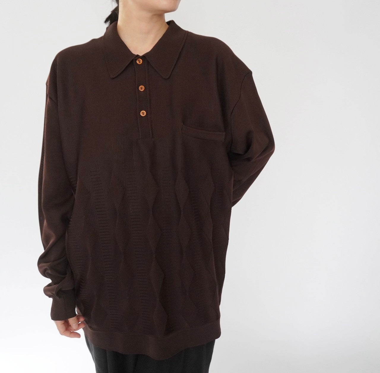 70s Brown Design Top