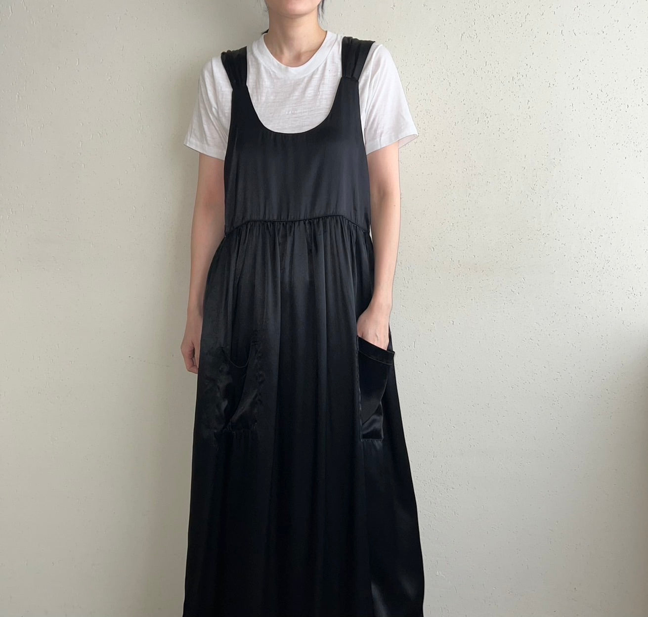 80s Satin Dress Made in USA