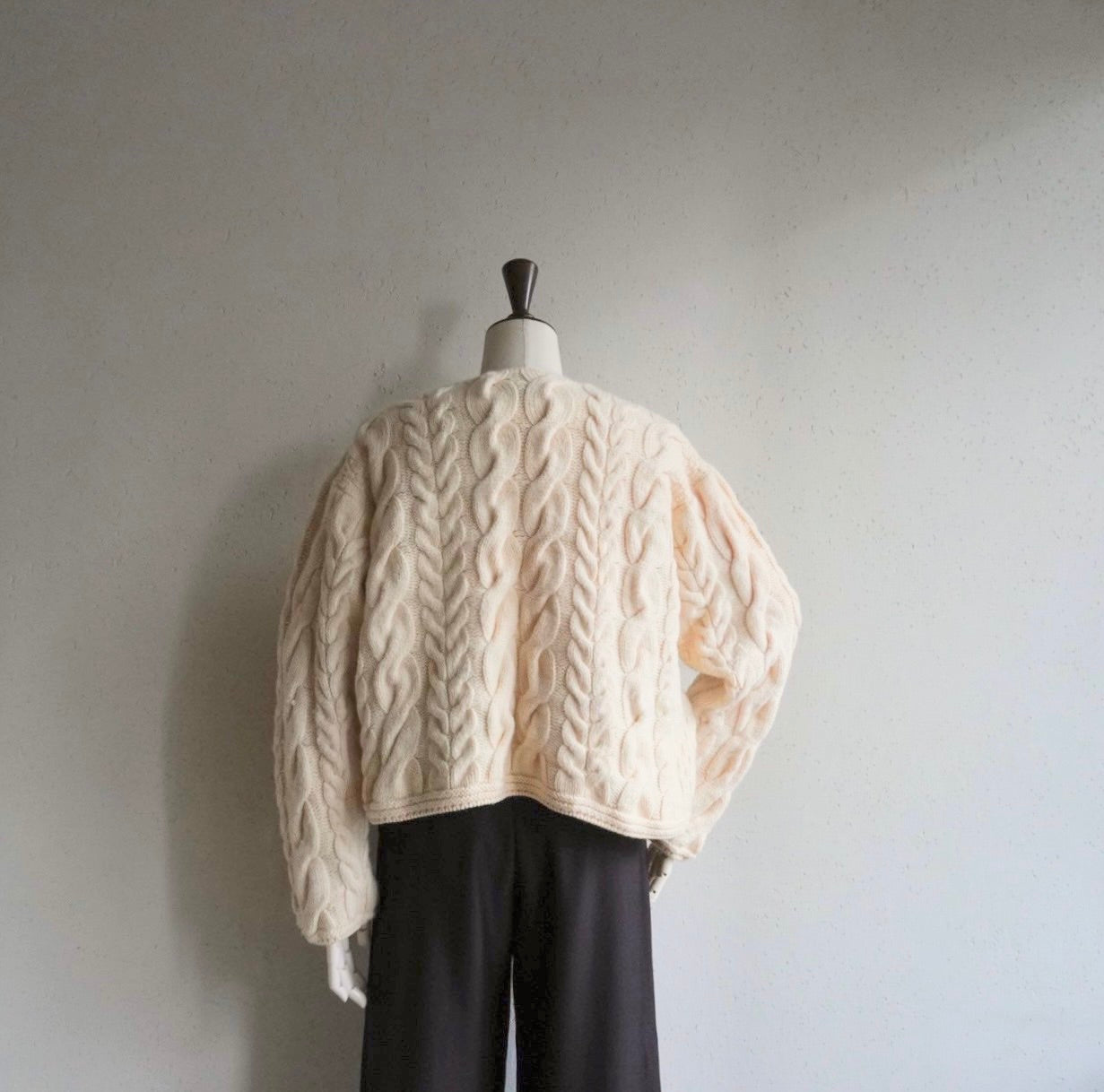 90s Wool Design Knit Cardigan Made in Ireland