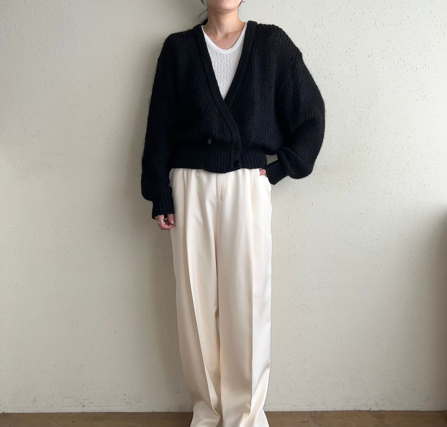 90s Mohair Knit Cardigan Made in UK