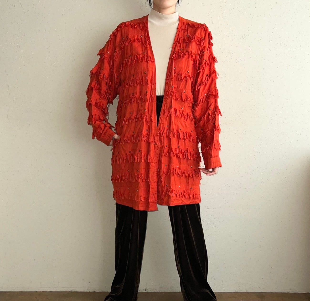 80s Rayon Fringe Jacket