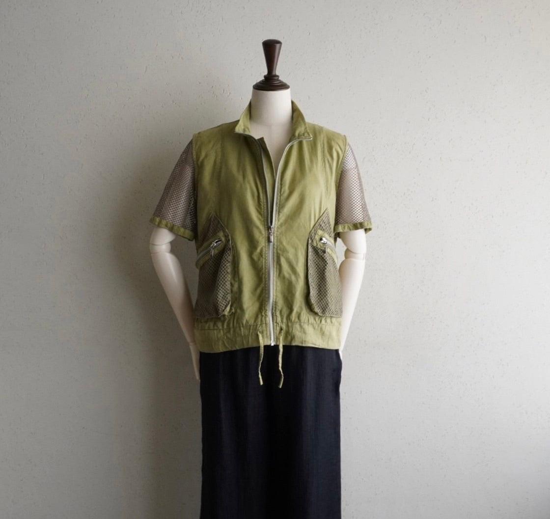 90s EURO Mesh Design Shirt , Jacket