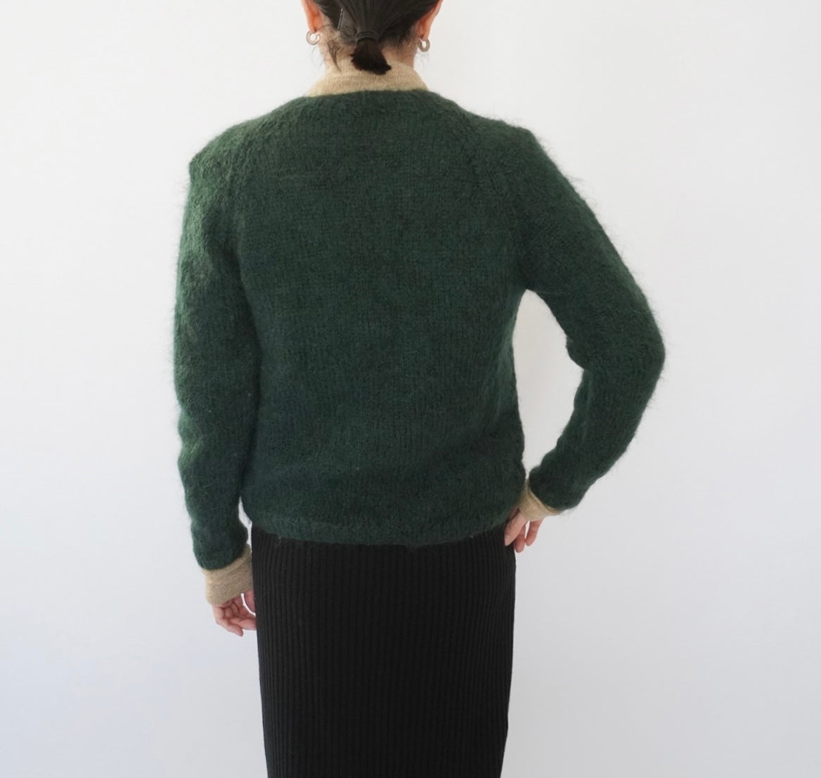 60s Green Mohair Cardigan
