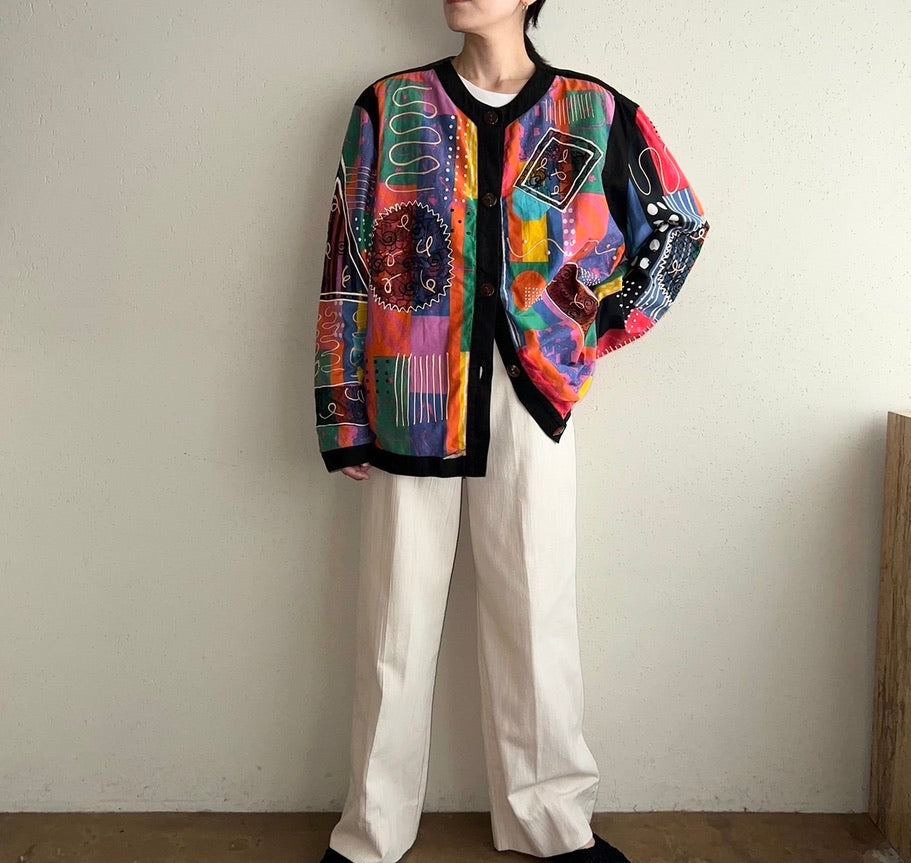 80s Cotton Design Jacket Made in USA