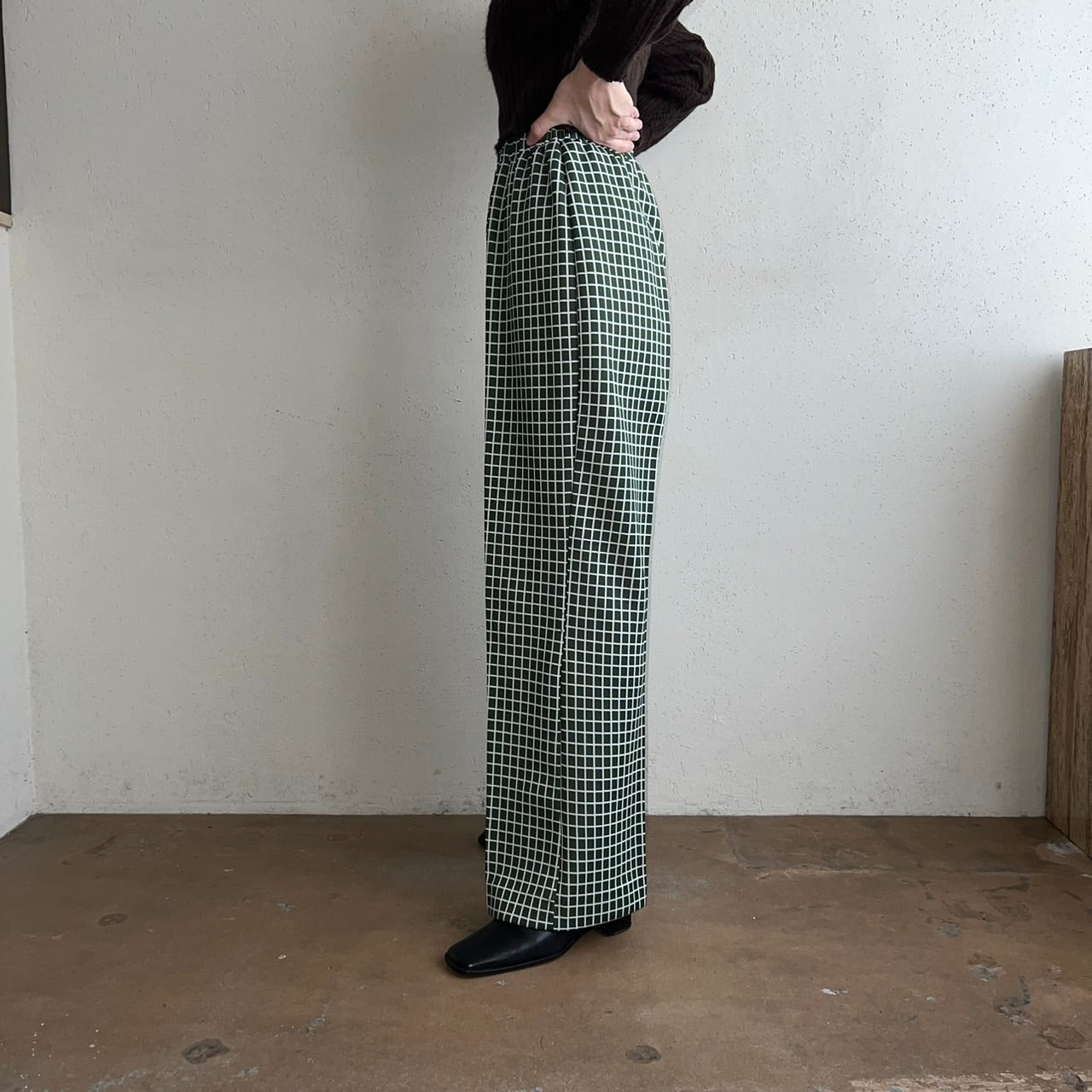 70s Green Pattern pants