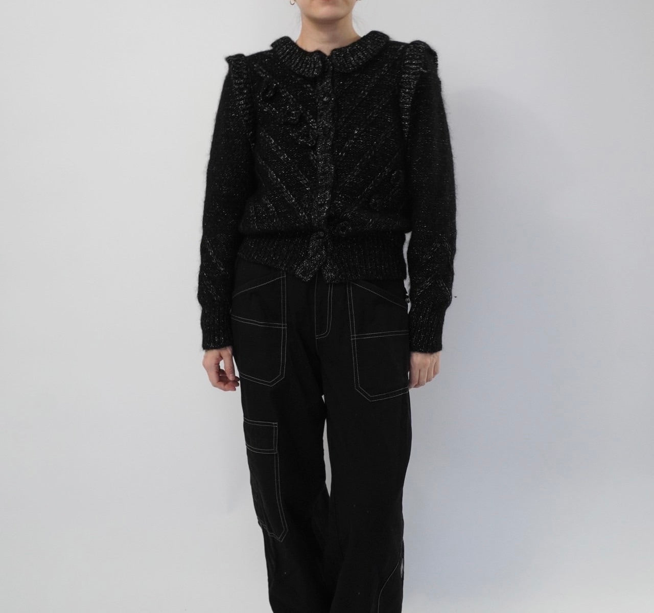 80s Flower Design Knit Made in Italy