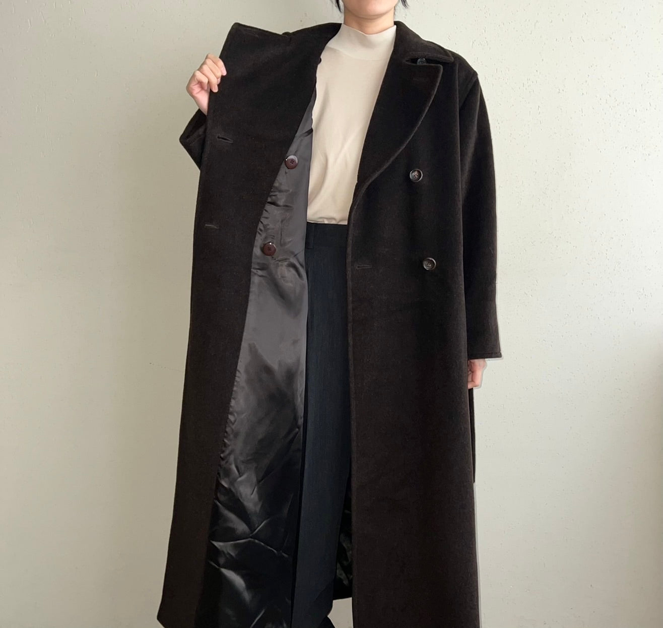 90s "MARELLA" Mohair Mix Coat Made in Italy