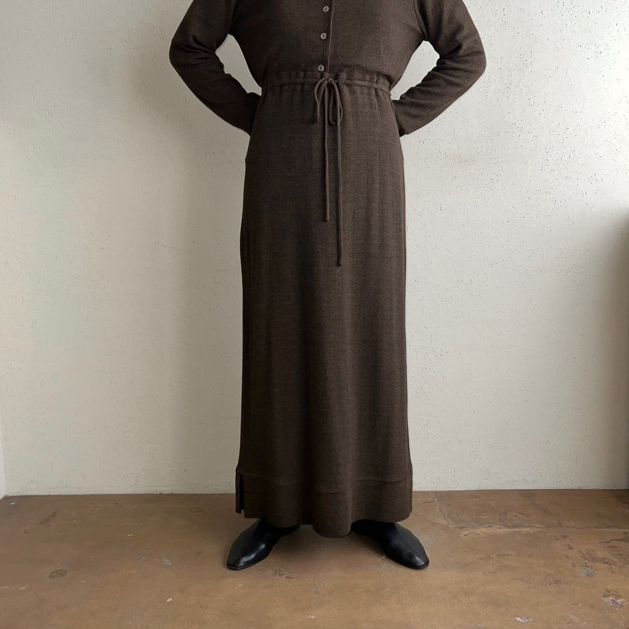 90s Brown Rayon Two-Piece Made in USA