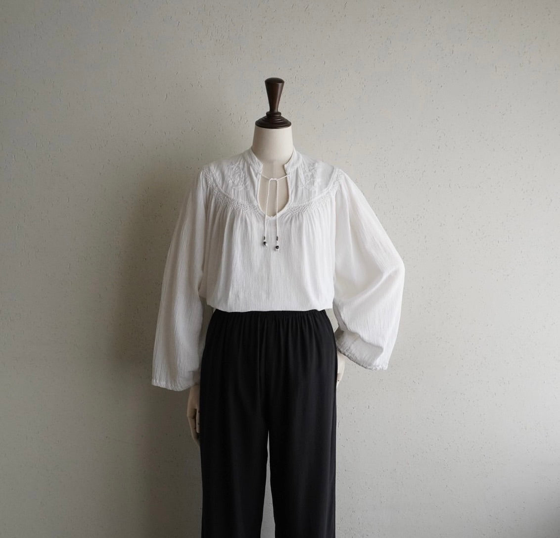 70s Cotton Embroidery Tunic